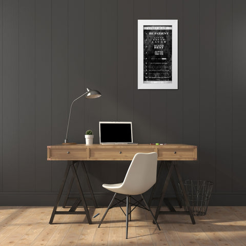 NO RULES White Modern Wood Framed Art Print by Grey, Jace