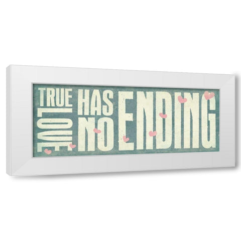 True Love White Modern Wood Framed Art Print by Grey, Jace