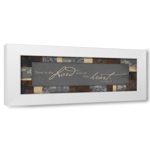 Heart White Modern Wood Framed Art Print by Grey, Jace