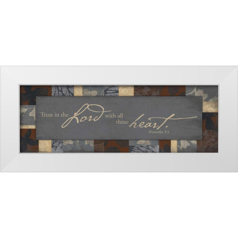 Heart White Modern Wood Framed Art Print by Grey, Jace