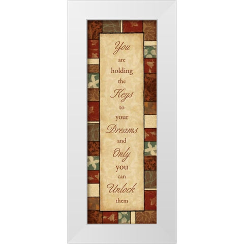 Keys White Modern Wood Framed Art Print by Grey, Jace