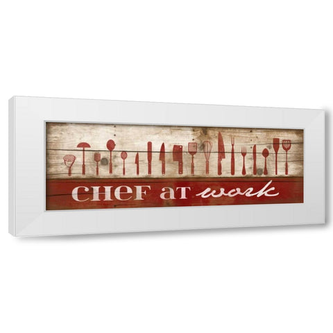 Chef At Work 2 White Modern Wood Framed Art Print by Grey, Jace