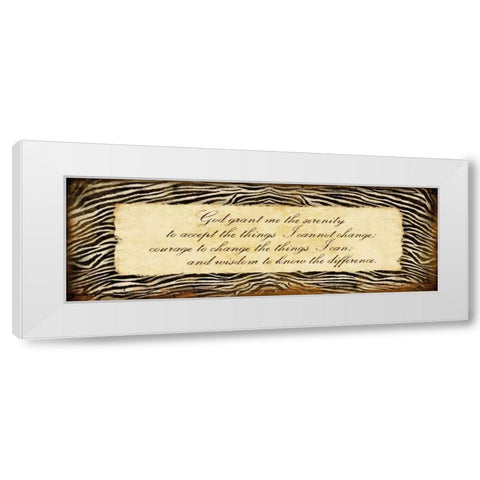 Zebra Serenity White Modern Wood Framed Art Print by Grey, Jace