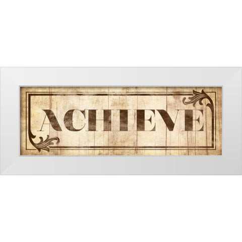 Achieve White Modern Wood Framed Art Print by Grey, Jace