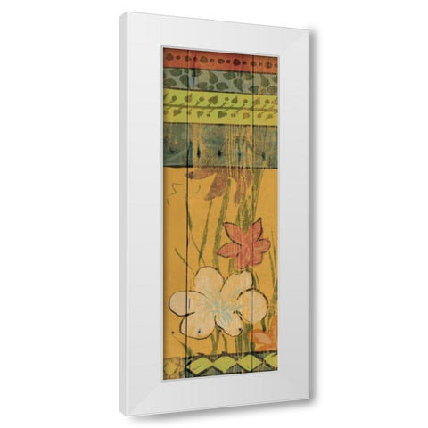 Spanish florals White Modern Wood Framed Art Print by Grey, Jace