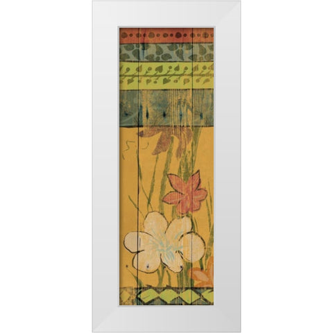 Spanish florals White Modern Wood Framed Art Print by Grey, Jace