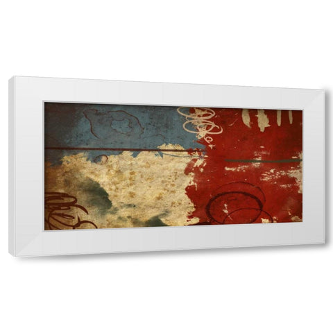 Abstract horizontal White Modern Wood Framed Art Print by Grey, Jace