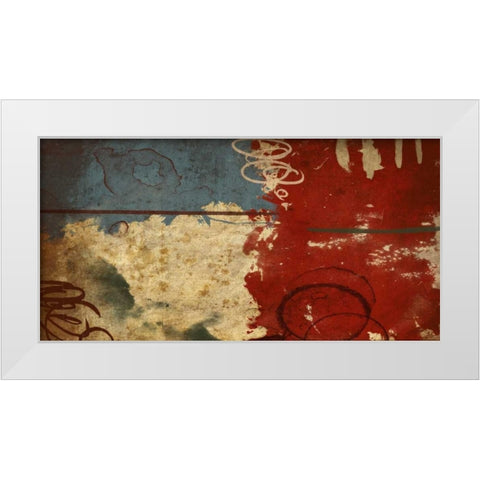 Abstract horizontal White Modern Wood Framed Art Print by Grey, Jace