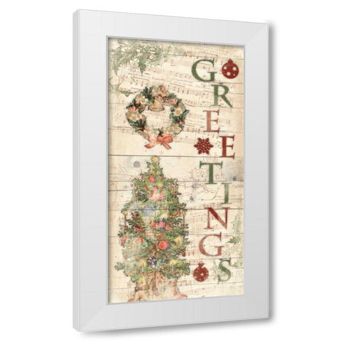 Greetings White Modern Wood Framed Art Print by Grey, Jace