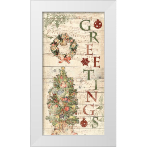 Greetings White Modern Wood Framed Art Print by Grey, Jace