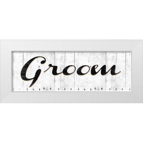 Groom White Modern Wood Framed Art Print by Grey, Jace
