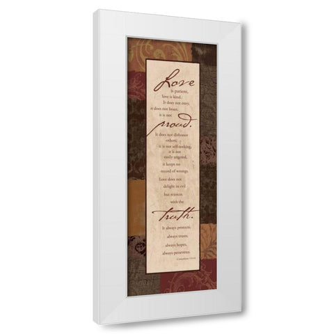 Corinthians Spice White Modern Wood Framed Art Print by Grey, Jace