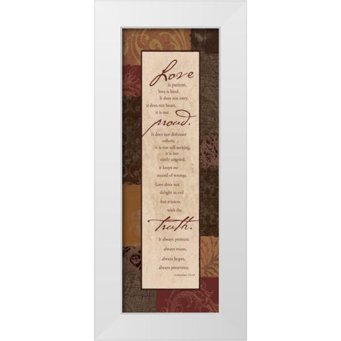 Corinthians Spice White Modern Wood Framed Art Print by Grey, Jace