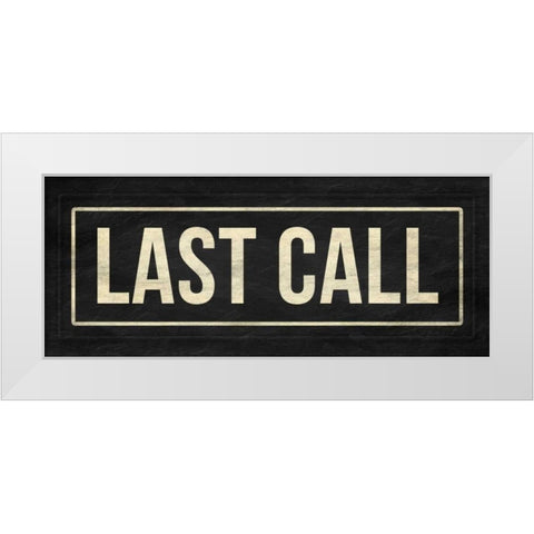 Last call White Modern Wood Framed Art Print by Grey, Jace