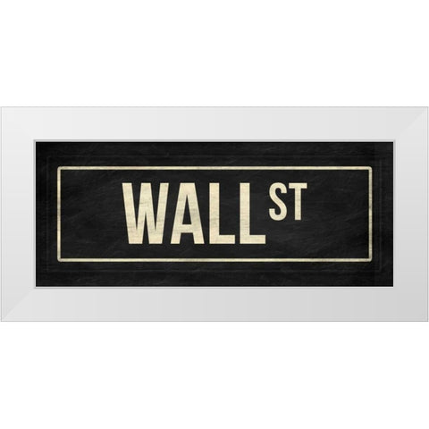 Wall st White Modern Wood Framed Art Print by Grey, Jace