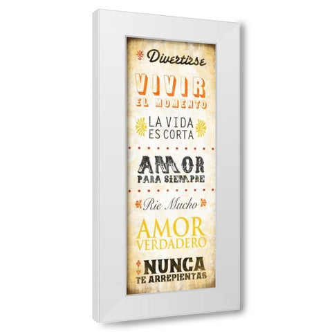 Amor White Modern Wood Framed Art Print by Grey, Jace