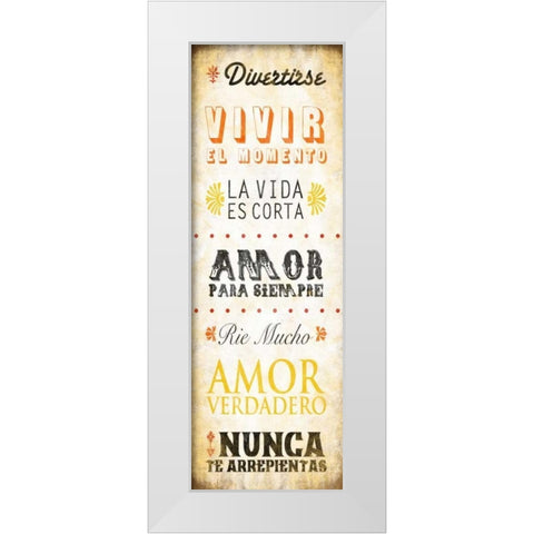 Amor White Modern Wood Framed Art Print by Grey, Jace