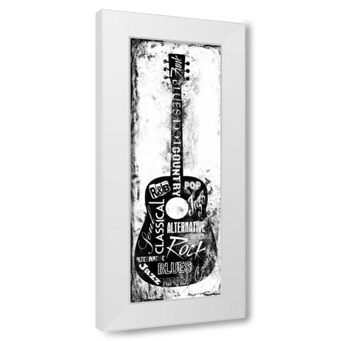 Word Play White Modern Wood Framed Art Print by Grey, Jace