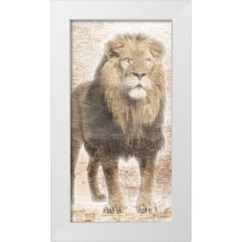 African Traveling  Animals Three White Modern Wood Framed Art Print by Grey, Jace