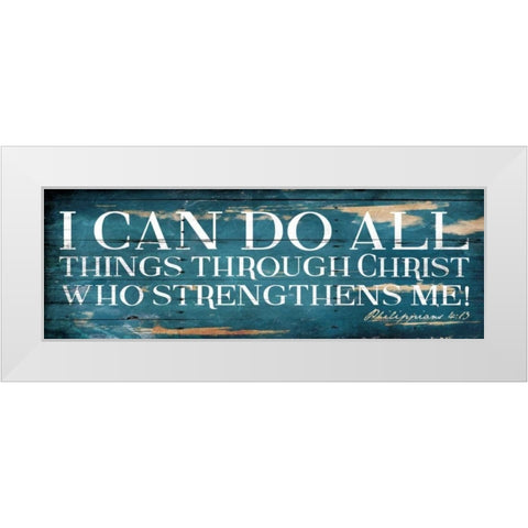 I Can Do All White Modern Wood Framed Art Print by Grey, Jace