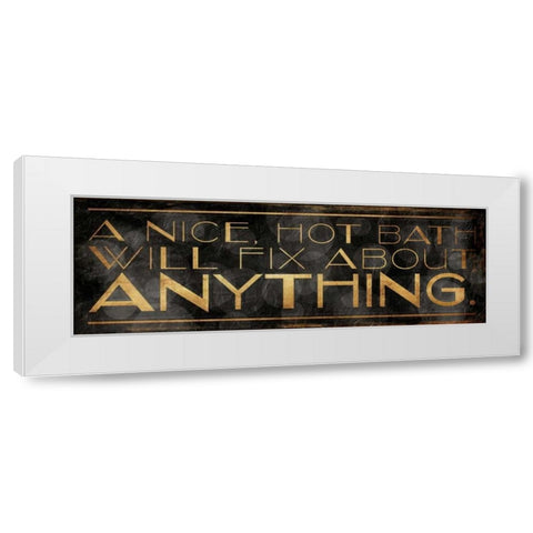 Nice Hot Bath White Modern Wood Framed Art Print by Grey, Jace