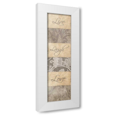 Love White Modern Wood Framed Art Print by Grey, Jace