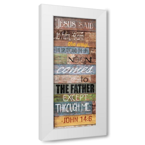 Jesus Said White Modern Wood Framed Art Print by Grey, Jace