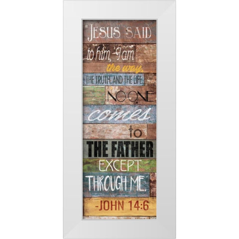 Jesus Said White Modern Wood Framed Art Print by Grey, Jace
