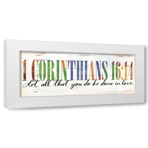 Let All White Modern Wood Framed Art Print by Grey, Jace