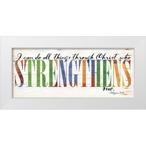 Strengthens White Modern Wood Framed Art Print by Grey, Jace