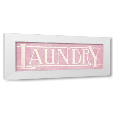 Laundry Title White Modern Wood Framed Art Print by Grey, Jace