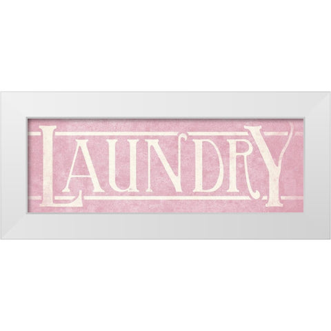 Laundry Title White Modern Wood Framed Art Print by Grey, Jace