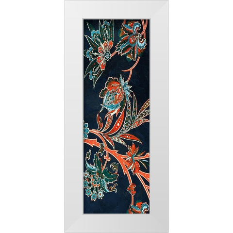 Vic Tropical Floral Mate White Modern Wood Framed Art Print by Grey, Jace