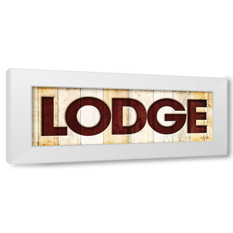 Lodge Wood White Modern Wood Framed Art Print by Grey, Jace