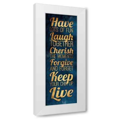 Have Lots Of Fun Gold White Modern Wood Framed Art Print by Grey, Jace
