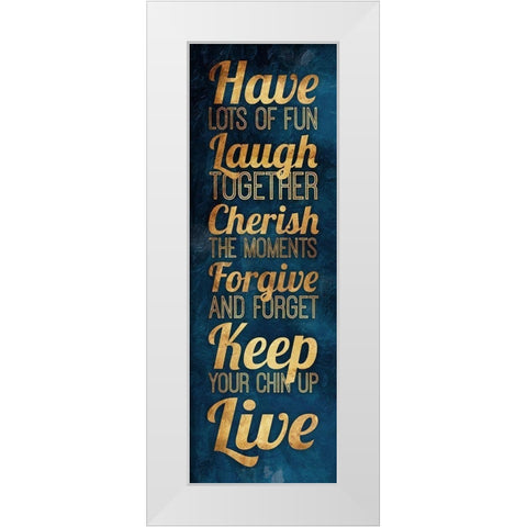 Have Lots Of Fun Gold White Modern Wood Framed Art Print by Grey, Jace