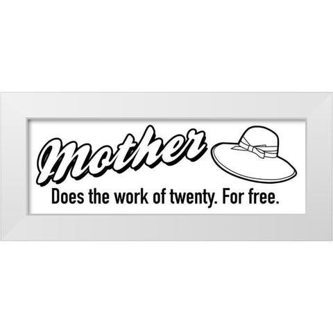 Mother Free White Modern Wood Framed Art Print by Grey, Jace