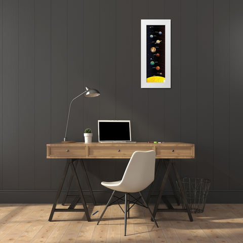 Planets Almost In Alignment 2 White Modern Wood Framed Art Print by Grey, Jace