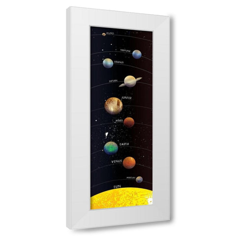 Planets Almost In Alignment 2 White Modern Wood Framed Art Print by Grey, Jace