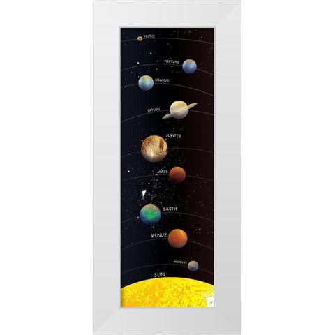 Planets Almost In Alignment 2 White Modern Wood Framed Art Print by Grey, Jace