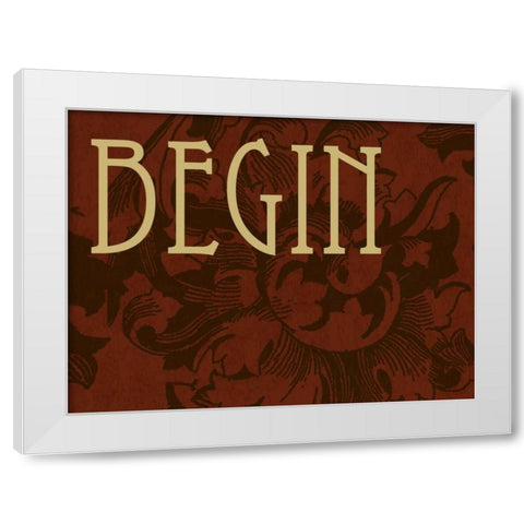 The Best Way F White Modern Wood Framed Art Print by Grey, Jace