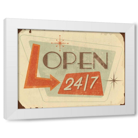 Open White Modern Wood Framed Art Print by Grey, Jace