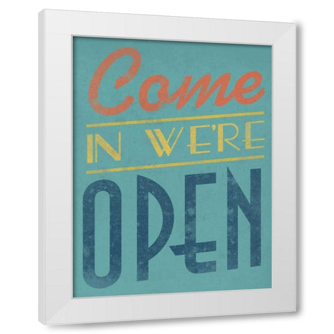 Were Open White Modern Wood Framed Art Print by Grey, Jace