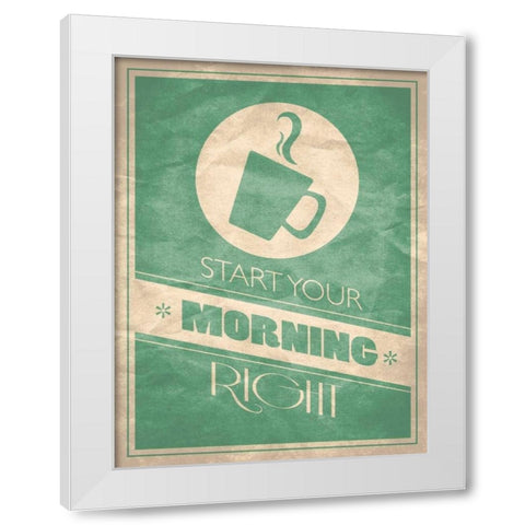 Sage Morning White Modern Wood Framed Art Print by Grey, Jace