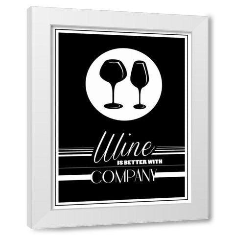 Better Wine I White Modern Wood Framed Art Print by Grey, Jace