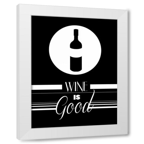 Good Wine II White Modern Wood Framed Art Print by Grey, Jace