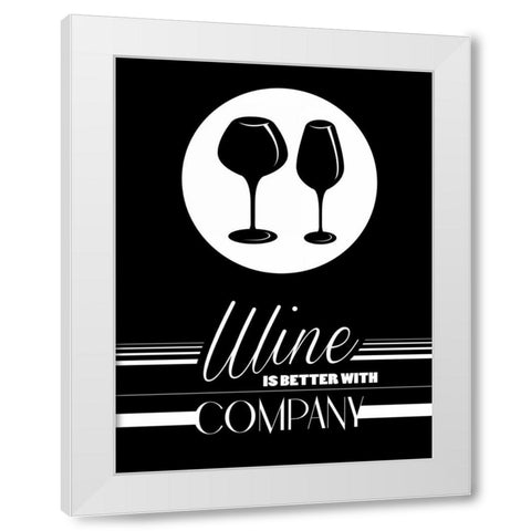 Better Wine II White Modern Wood Framed Art Print by Grey, Jace