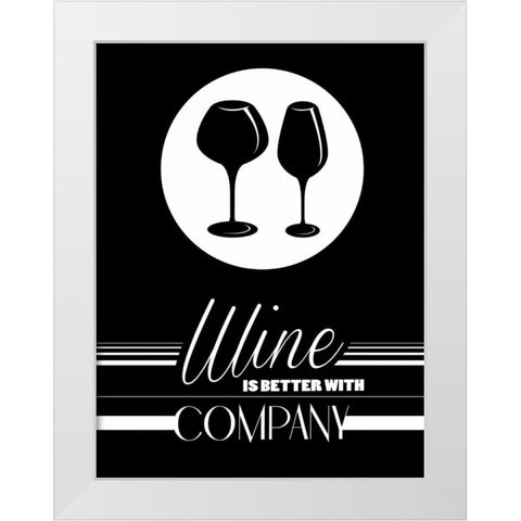 Better Wine II White Modern Wood Framed Art Print by Grey, Jace