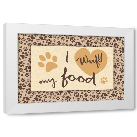 Dog White Modern Wood Framed Art Print by Grey, Jace