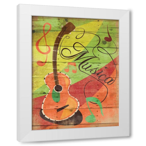 Musica II White Modern Wood Framed Art Print by Grey, Jace